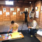 長野でのアート楽書展、書家島田蒼月がテレビ取材を受けました。